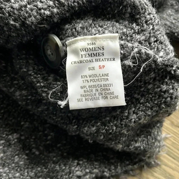 🔥woolrich🔥  | Grey knitted wool blend cardigan with hood Size Small - Picture 10 of 11